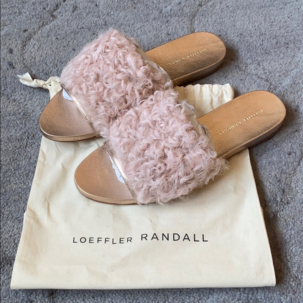 Loeffler Randall fur sandals